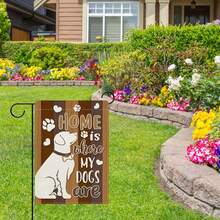 Dog Lovers Garden Flag 30.48 X 45.72 Cm Double Sided Flag Exterior Vertical Holiday Garden Decoration
