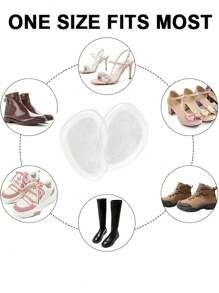 1 Paio di sottopiedi in silicone lavabili per donna, con mezza palma, antiscivolo, ammortizzanti e traspiranti, indispensabili per tacchi alti estivi delle donne, alleviano il dolore e riducono la taglia delle scarpe