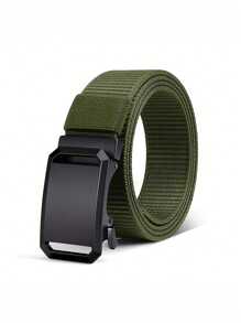 Men's Nylon Ratchet Belt, Fashionable Nylon Fabric Automatic Buckle Belt For Outdoor Casual Jeans, Golf, Suitable For Teenagers, Summer Outdoor Sports Or Vacation Travel, Graduation Gift, Birthday Accessory, Or Daily Wear