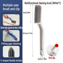 Cepillo para juntas del piso, cepillo para el piso del baño, cepillo de limpieza del baño, cepillo duro, herramienta de limpieza manual para ranuras de piscinas y bañeras
