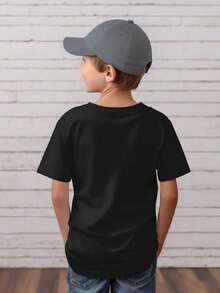 Mom Of Boys Outnumbered And Loving It Mother's Day Sons Boy T-Shirt - Black - View 3