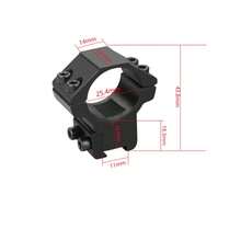 2 Pieces 1'' Dovetail Scope Rings, 1 Inch Scope Mount Rings For 11mm Dovetail Rails - Black - View 5