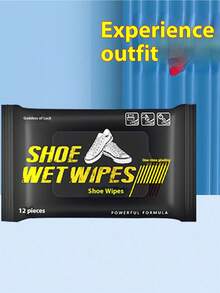 鞋清潔濕巾-白鞋污漬去除劑,運動鞋清潔劑,全方位清潔,適用於皮革,帆布,針織,網眼,橡膠等。