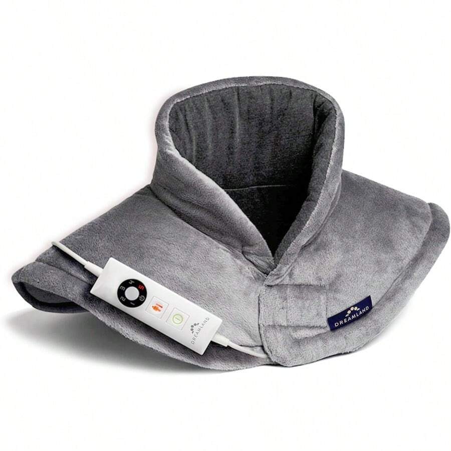 Revive Me Neck Shoulder Heat Pad Grey Fast Heatup 3Hour Adjustable Temperature Auto Safety ShutOff Hine Washable Specifically For Neck Shoulder Size Adjustable 47 X 52cm - Grey - View 1
