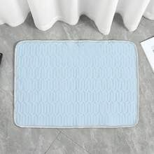 Bardzo duża mata chłodząca dla zwierząt, jedwabna mata do spania dla zwierząt, duża mata chłodząca na lato, zapewnia zwierzętom chłód i wygodę przez całe lato - Niebieski - Zobacz 17