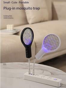 1 个 USB 供电苍蝇拍 - 三合一电击装置，配备五层网格，只杀蚊子不杀人，便携式杀虫器，适用于室内/室外露营、厨房、露台、汽车，小巧便携，节能，是必备的害虫防治工具。