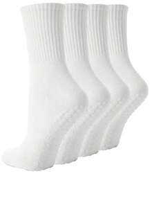 2pcs/3pcs/4pcs/5pcs Yoga Socks For Women, Mid-Calf Socks For Professional Fitness, Pilates, Non-Slip Sports Socks To Pair With Shark Bite Pants, Summer - Multicolor - View 3