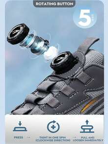 Men's Plus Size Work Shoes, Outdoor Sports Hunting Shoes, Construction Site Anti-Crush Anti-Puncture Steel Toe Shoes, All-Season Fashion Men's Hiking Boots - Grey - View 7