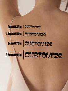 1-20Pcs Custom Temporary Tattoos With YOUR Words Or Phrase, Customize Your Own Tattoo Sticker, Personalized Tattoos, Fake Tattoos, Quote Tattoos, Phrase Tattoos, Word Tattoos 4-10cm Long, Due To The FONT And LENGTH Of The Text,Multi-Functional,Ornamental,Letter,Solid Color,Exquisite,Stylish,Vintage,Modern,Colorful,Leisure,Basics,Casual,Soft,Unique,Customized,Personalized,Custom,Ideal Gifts For Her,Girlfriend,Her,Boyfriend,Friends