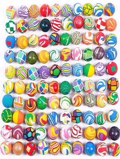 5/10/20/30/40/50 个（2 厘米/0.78 英寸）随机颜色和款式弹力球，适合派对礼物、奖品、生日礼物、礼品袋填充物、宰牲节、返校、毕业典礼、万圣节、圣诞节礼物