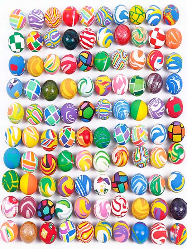 5/10/20/30/40/50pcs Bouncy Balls, Rubber Balls Suitable For Party Favors, Prizes, Birthday Gifts, Filler, Eid Al-Adha, Back To School, Graduation, Halloween, Christmas Gifts (Random Color)