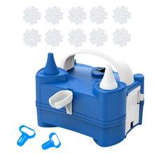 AOYI 1pc, Electric Balloon Pump, Portable Double Nozzle Electric Balloon Blower, Air Pump Balloon Inflator For Halloween Christmas Birthday New Year Wedding Party Decoration,Room Decorations - EU C Type Plug(220-240V) - View 6