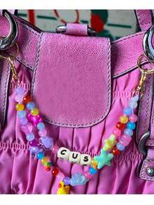 Custom Fashionable Colorful Bag Charm - Silicone Letter Name Tag Multicolor Bag Accessories Beaded Key Chain Stylish Bag Decoration Animal Starfish Rainbow Bag Charm Y2K Crochet Beach Accessories Fishing,School Supplies,Back To School,School Gift,For Office,For School,For Classroom,For Teacher Gifts,For University,For Colleague,For Dorm Rooms,For Teacher,For Boys And Girls,For Teenagers,Junior High School Students,Middle School Students,High School Senior High School Students,College Students,University Students,Freshman,Sophomore,Underclassmen