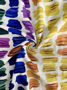 Nuovo stile europeo e americano, abito avvolgente senza maniche con stampa tie-dye, adatto per vacanze, per donne