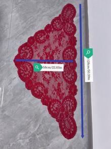 128cm*58cm/1 pezzo Pizzo color vino rosso, accessori decorativi per copricapo, paralumi, tovaglie, abiti, orli di gonne e accessori di abbigliamento