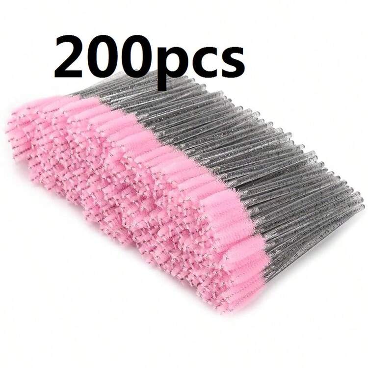 100/50 piezas Brochas para pestañas, Brochas para rímel (con contenedor), Brochas desechables flexibles para cejas, Brochas para extensiones de pestañas, Brochas para cejas, Brochas con aceite de ricino (no todos los SKU están en botellas) (Varios colores disponibles) - Multicolor - Añade 11