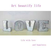 Ironwork Letter [LOVE] Decoration - Silver - View 3