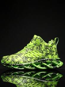 Zapatillas de deporte con estampado de graffiti para hombres, antideslizantes, transpirables, livianas y de moda, deporte profesional y funcional, zapatos para caminar, fitness y trabajo, gimnasio
