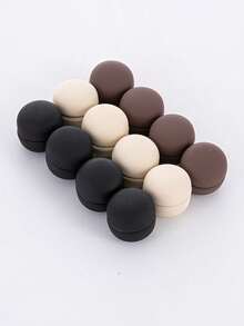 12pcs Women's Scarf Magnetic Brooches, Multi-Purpose Magnetic Pins For Headscarf, Scarf, Blouse, Dress And Clothes (No Cardboard) - Dark Brown - View 3