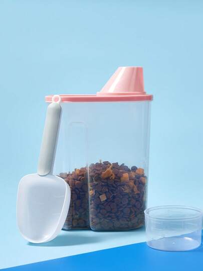 PETSIN 1個塑料寵物食品密封儲存箱,零食罐,食品儲存盒