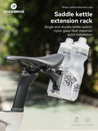 Dubbel flaskhållare, gjuten sadelstolpefäste i ett stycke för racercyklar, utan stopp för långa turer