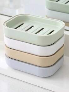 Semplice portasaponetta, vassoio di drenaggio per sapone, portasaponetta rettangolare in plastica, mensola portasaponetta da bagno, mensola portasaponetta minimalista, accessori da bagno, decorazioni natalizie per la casa, decorazioni natalizie per il bagno, accessori da cucina