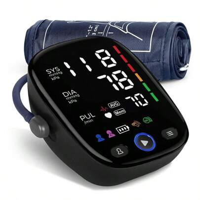 Grand brassard 2X120 Moniteur de pression artérielle électronique automatique à mémoire numérique pour le haut du bras, Sphygmomanomètre électrique sans voix