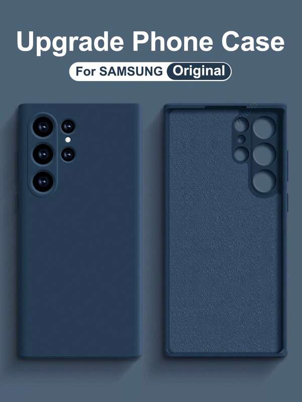 VRNOEI Coque de téléphone luxueuse et minimaliste, résistante aux chocs, couleur unie, compatible avec Samsung Galaxy S25, S24, S23, S22, S21 Ultra Plus, coque arrière souple et mignonne. Accessoires de téléphone