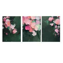 3pcs Modern Abstract Floral Wall Arts Canvas Posters, Neutral And Soft Tones, Optional Frame, Classroom, Office, Home Decoration Hanging Painting ,Wall Art With Frame