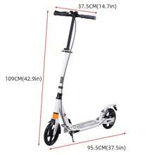 1pc Parallel Kick Scooter With Disc Brake Front & Rear Suspension, Non-Slip Handlebar Material, One-Button Folding Design, Portable For Outdoor, Adult Scooter