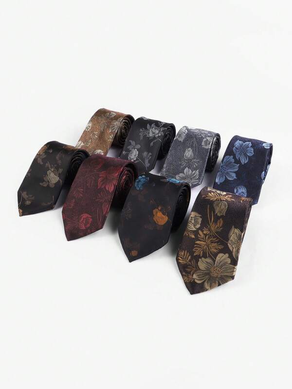 1 pieza Corbata de poliéster con jacquard tejido de color para hombre, adecuada para fiestas, negocios y ocasiones casuales de todas las estaciones