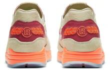 CLOT X Air Max 1 'Kiss Of Death' 2021 Men Sneakers Tan Net Deep-Red Orange-Blaze DD1870-100