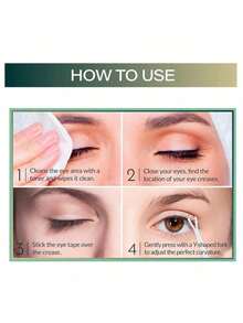 双眼皮贴，与原装相同，可调节，自然隐形，持久，适合初学者，超粘 - 裸色 - 查看 6