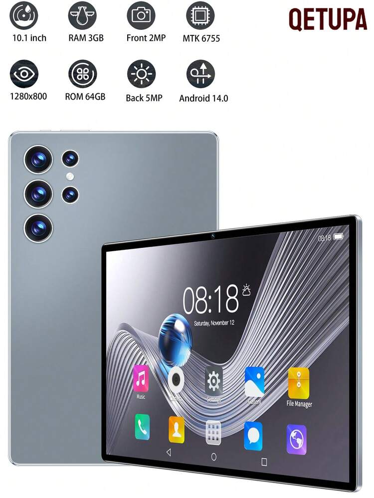 QETUPA Androidタブレット 10.1インチ 8GB+64GB Qetupa G16 Tablet