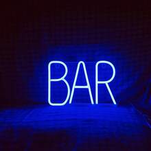 1 pieza Señal de neón para bar, 28.5 X 19 Cm / 11.2 X 7.5 In, Señal de neón para bar, bar en casa, decoración de pared de fiesta, regalo de Navidad (Blanco cálido) - barra de luz de neón - Ver 9
