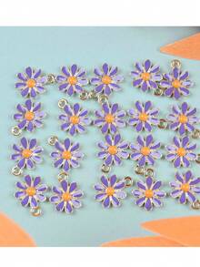 10pcs/20pcs Multi-Color Flower Jewelry Accessories, Mini Cute DIY Alloy Daisy Pendant Charms, Suitable For Earrings, Necklaces, Keychains And Various Jewelry DIY