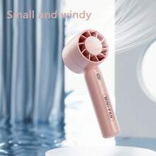 1 pieza Mini ventilador portátil manual turbofán USB, Mini ventilador de escritorio pequeño con carga, ventilador de escritorio mini para estudiantes y oficina, ventilador pequeño portátil de sobremesa sin hojas, ventilador pequeño turbina para uso al aire libre