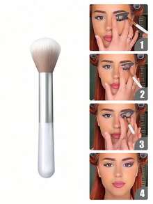 2pcs/1set Eye Makeup Auxiliary Tools, Eyeshadow Stamp Template, Eyeshadow Brush And Makeup Brush, 1pc Eyeshadow Brush, Eye Makeup Tools, Beauty Tools, Beginner Eye Makeup Assistant, Eye Makeup Beauty Tools, Suitable For Beginners - Pink - View 6