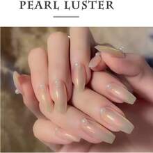 Weiße Perlmutt-Chrom-Nagelpulver, spiegelnder Effekt Aurora Magic Perle Nail Jewelry Glitzer Pulver, holografisch Meerjungfrau Perlmutt Neon Eisige Aurora Nagelpulver, DIY Nail Art Dekoration