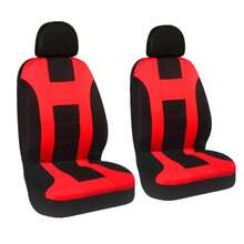 透气且易于安装的通用汽车座椅套，前排双座椅保护套适用于大多数车辆，四季皆宜