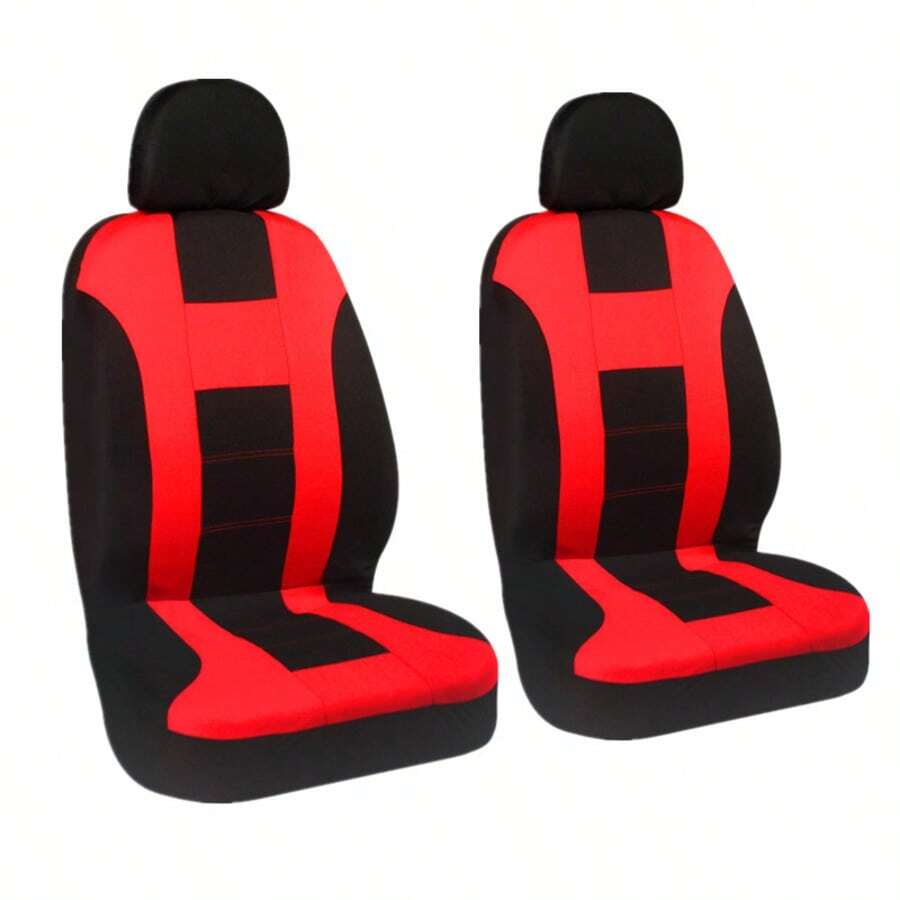 透气且易于安装的通用汽车座椅套，前排双座椅保护套适用于大多数车辆，四季皆宜