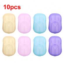 6 Boxes (20PCS/Box)UK Foaming Scented Soap Flakes Washing Hand Paper Slice Sheets Travel Portable - Random Color - View 1