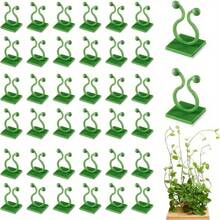 30pcs, Plant Wall Fixture Clips For Climbing Plants Invisible Vine Traction Support Holder With 36Pieces Adhesive Stickers Fixing For Indoor Outdoor Garden Decorations (Green Leaf) - Dark Green - View 9