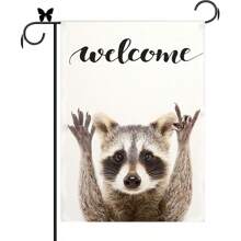 Garden Flag Fun Raccoon Vertical Double-Side Outdoor Decoration Garden Lawn Home Decor 12 X 18 Inches