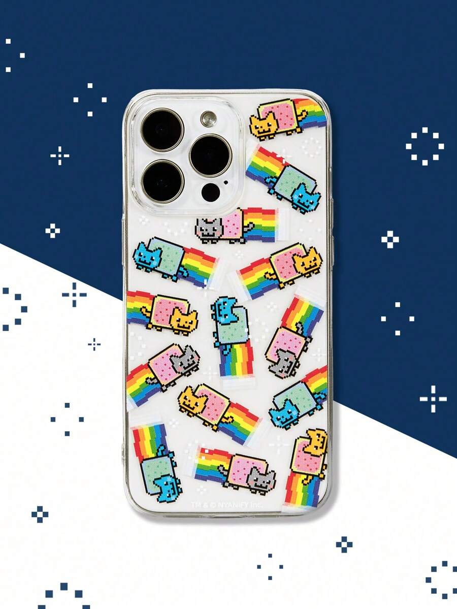 Funda para teléfono Funda para teléfono con estampado de dibujos animados lindos de moda con funda para phone 1 12 13 14 15 16 - transparente - Ver 1