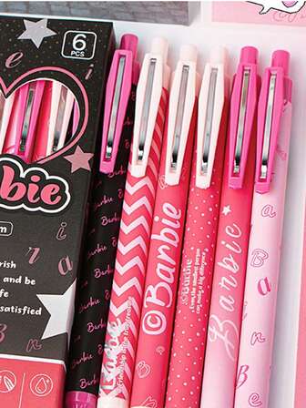 Bolígrafo de gel con tinta negra de secado rápido, adecuado para oficina, punta fina de 0,5 mm que escribe suavemente (6 piezas), de vuelta al colegio