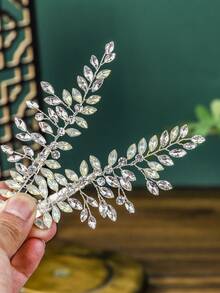 2 Ultra-Ethereal Silver Crystal Hair Clips Princess Mori Style Floral Hair Accessories - Silver - View 8