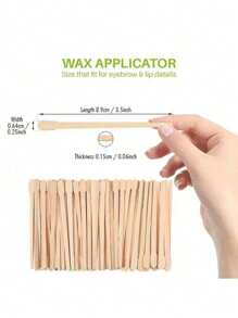 200 Wooden Wax Sticks, Multi-Purpose Wax Sticks, Suitable For Hair Removal On The Body, Face, Armpits, Back And Bikini. A Set Of Wooden Wax Sticks For Stirring, Easy To Carry And Simple To Use.