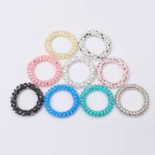 9 件彩虹螺旋发带，星星印花弹性发带，时尚百搭发饰马尾辫发夹发圈橡皮筋发绳 - 彩色 - 查看 7