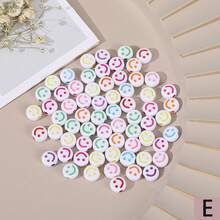 1 bolsa con 100 piezas de cuentas acrílicas con cara sonriente de colores para manualidades de joyería DIY - Perfectas para hacer pulseras, collares y aretes